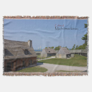 Colonial Michilimitado ackinac lança cobertor
