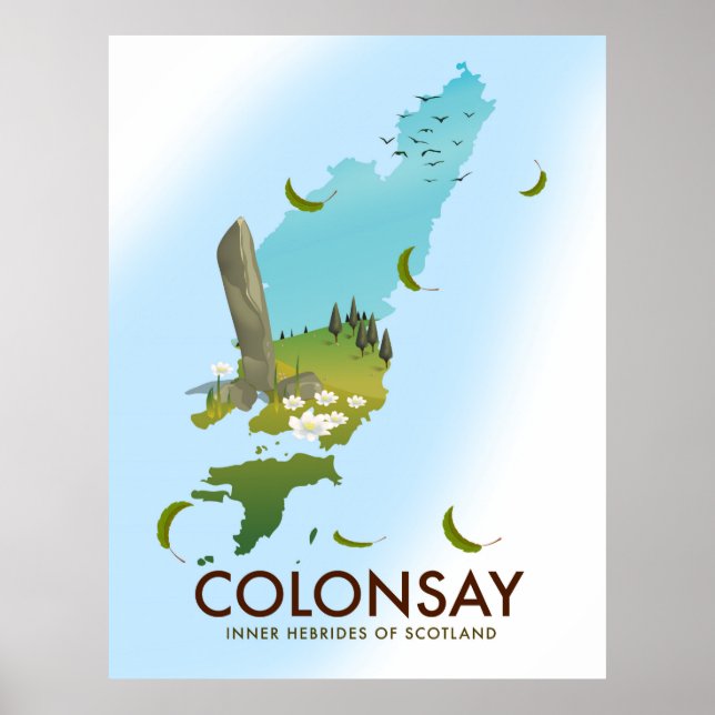 Colonsay Inner Hebrides do poster de viagens da Es (Frente)
