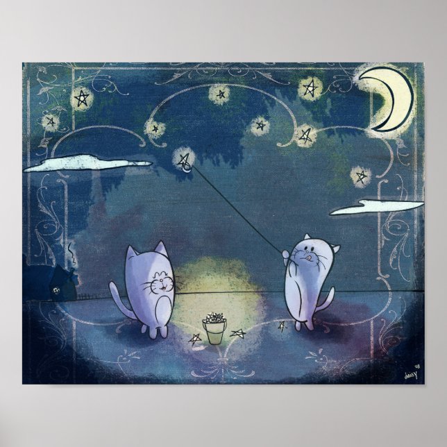 Coloque as estrelas em seu Impressão do céu (Frente)