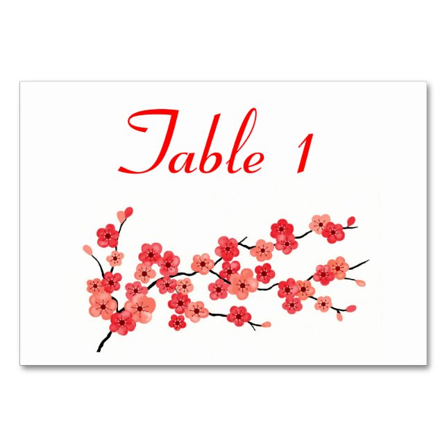 Coloque o cartão com flores de cerejeira (Frente)