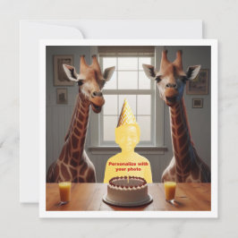 Coloque o meu rosto na imagem, girafa e cartão par