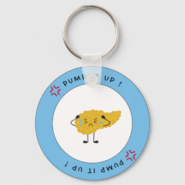 Coloque-o para cima - Chaveiro de diabetes (Frente)