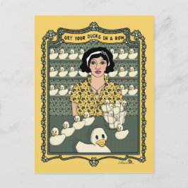 Coloque Seus Patos Em Um Cartão Postal Row_C_