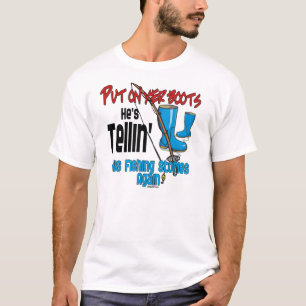 Coloque sua camisa de pesca nas botas