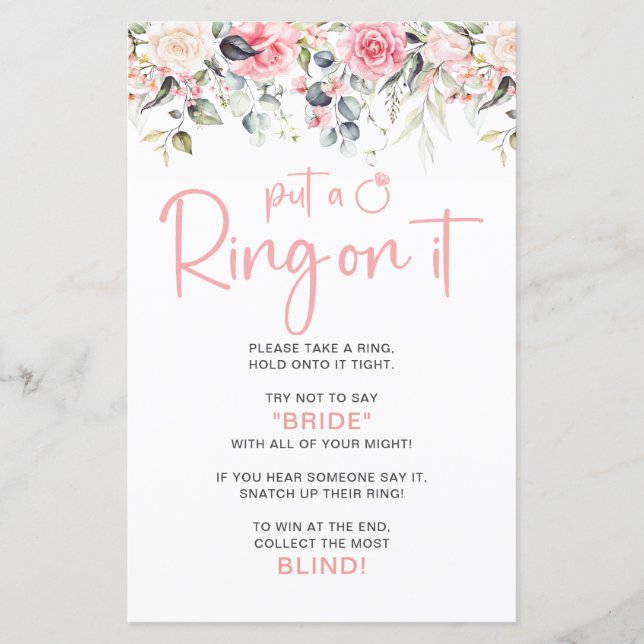 Coloque Um Anel No Jogo Do Chá de panela (Frente)