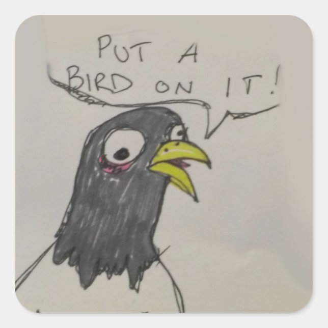 Coloque Um Pássaro Em Seu Adesivo (Frente)