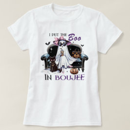 Coloquei o boo na camiseta da mulher do Boujee Hal