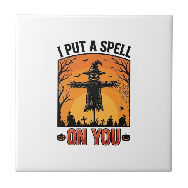 Coloquei uma Magia em Você Espantalho de Halloween (Frente)