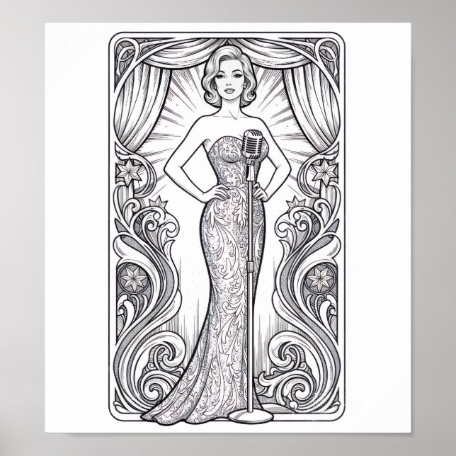 COLOR IT YOURSELF! Adult Coloring Book Poster (Frente)