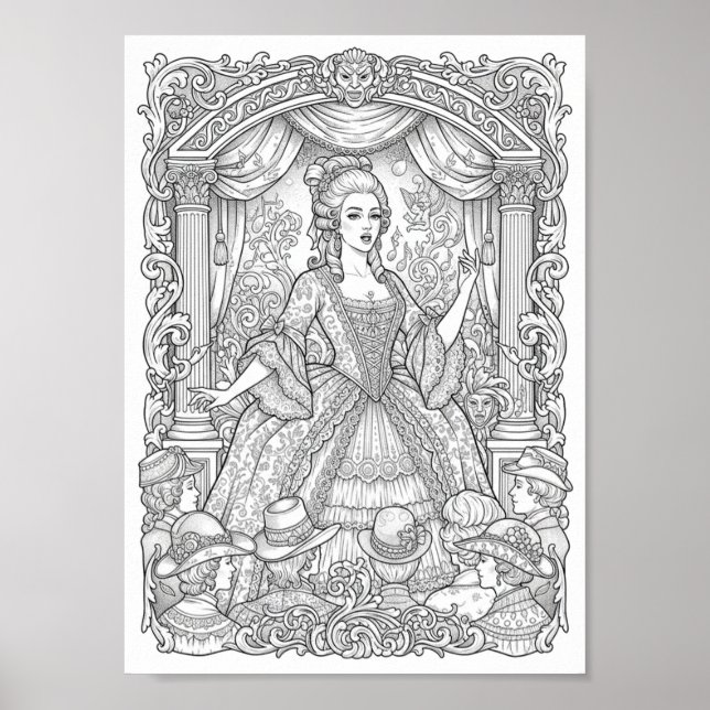 COLOR IT YOURSELF! Adult Coloring Book Poster (Frente)