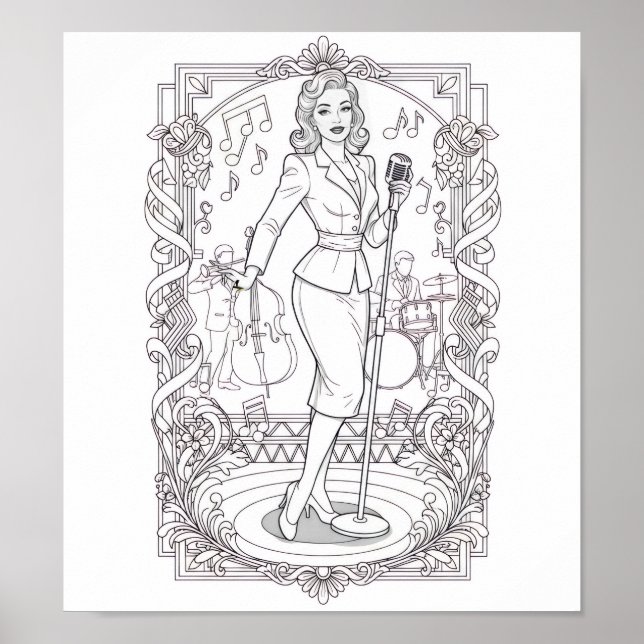 COLOR IT YOURSELF! Adult Coloring Book Poster (Frente)