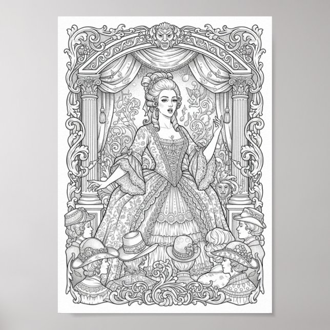 COLOR IT YOURSELF! Adult Coloring Book Poster (Frente)
