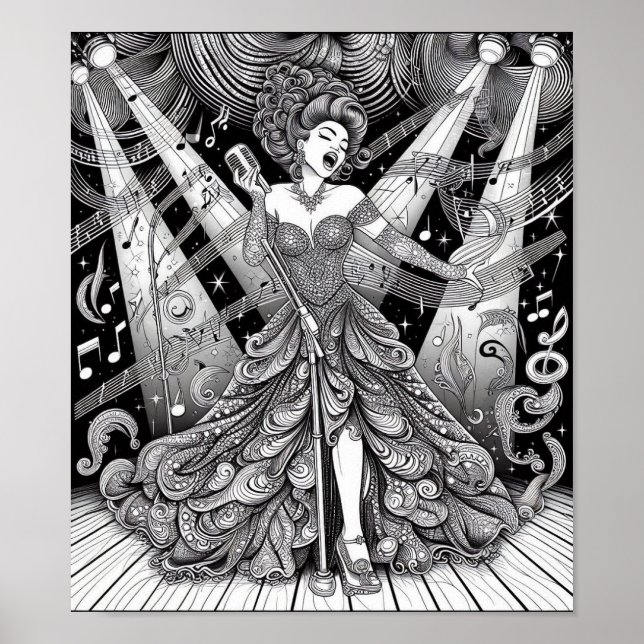 COLOR IT YOURSELF! Adult Coloring Book Poster (Frente)