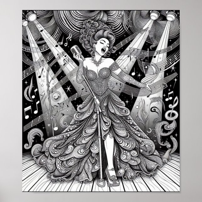 COLOR IT YOURSELF! Adult Coloring Book Poster (Frente)