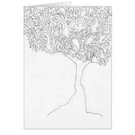 Colora seu próprio cartão - árvore