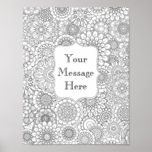 Coloração adulta poster personalizado (8.5x11