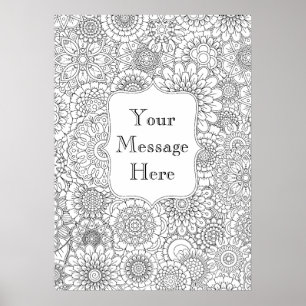 Coloração adulta poster personalizado (grandes