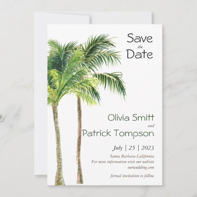 Coloração aquosa da palmeira da selva tropical (Frente)