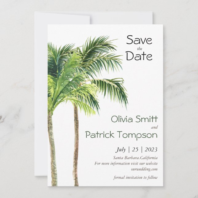 Coloração aquosa da palmeira da selva tropical (Frente)