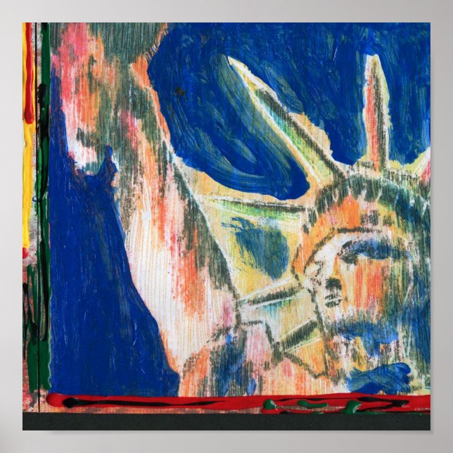 Coloração aquosa moderna Poster de cabeça de Liber (Frente)