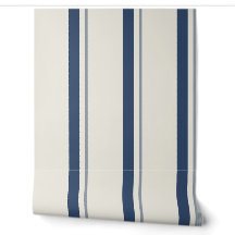 Coloração Azul Marinho Ousada Ticking de Colchão F