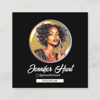 Coloração d&água Dourada Instagram Cartão de visit