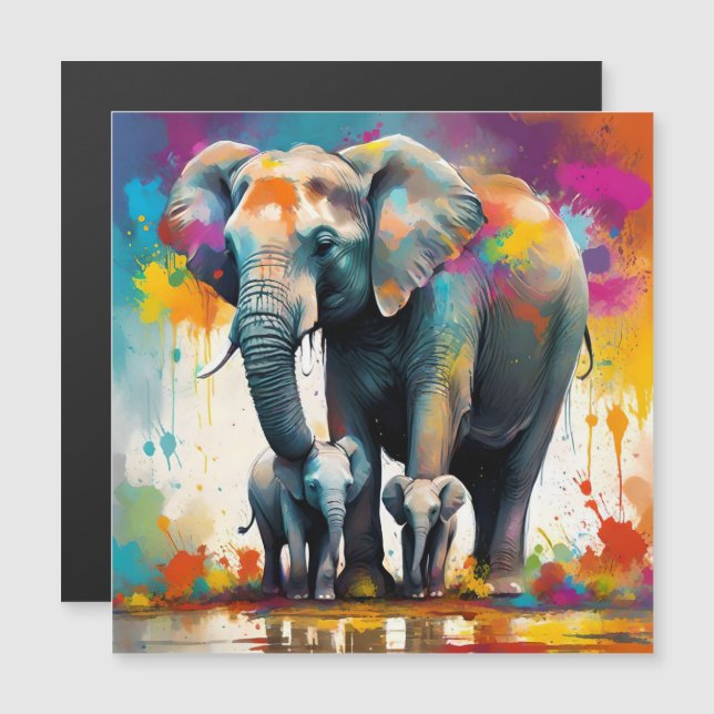 Coloração Da Mamãe E Dos Elefantes Para Bebês, (Frente/Verso)