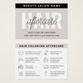 Coloração do cabelo Cartão de visita