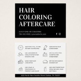 Coloração do cabelo Cartão de visita