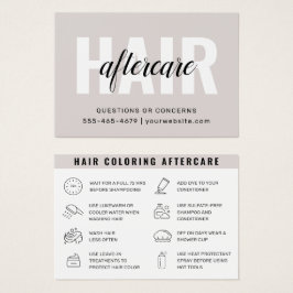 Coloração do cabelo Cartão de visita