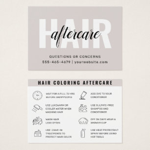 Coloração do cabelo Cartão de visita
