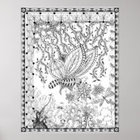 Coloração do Poster "Beijos da Borboleta da Sra. D