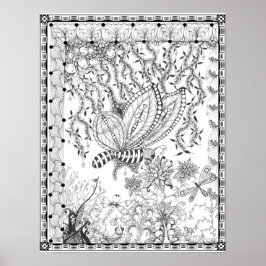 Coloração do Poster "Beijos da Borboleta da Sra. D