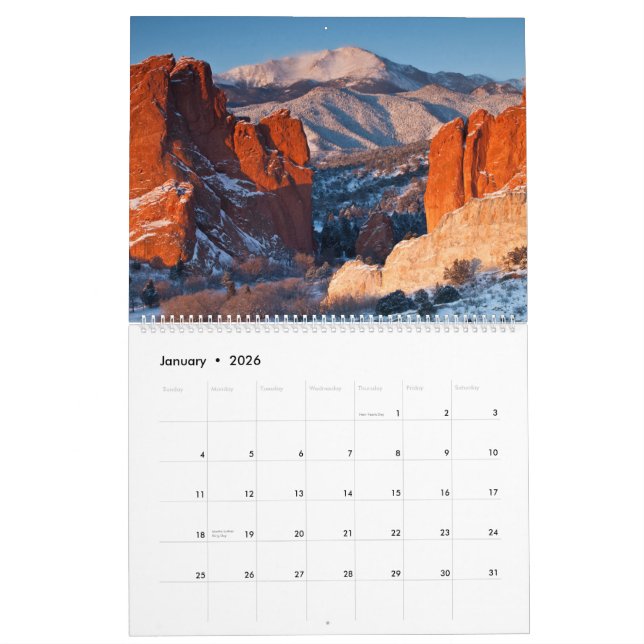 Colorado 2015 calendários cénicos (Jan 2026)