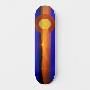 Colorado Flag- Colorado Mountain- Skateboard 5280