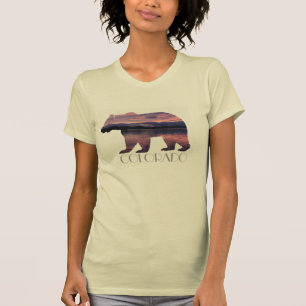 Colorado Grizzly Bear Sunset Camisas de uso fe