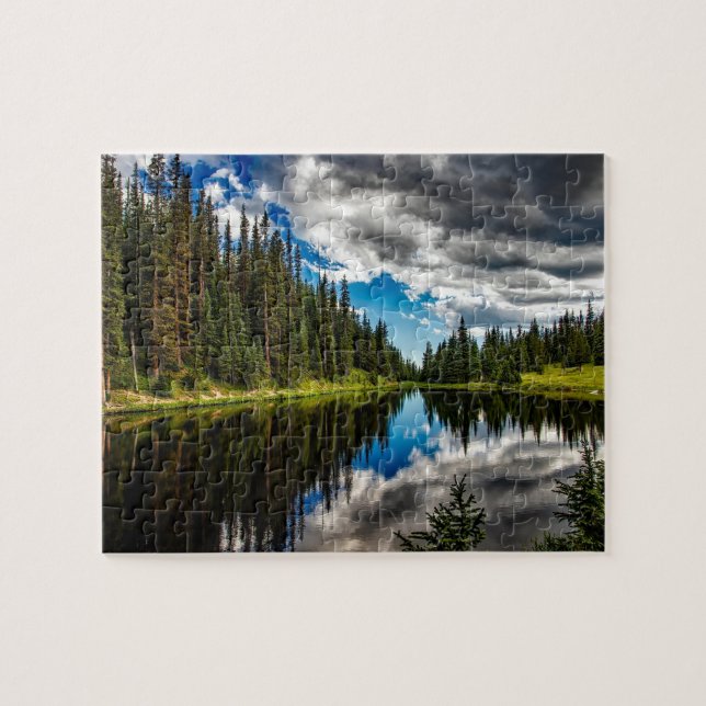 COLORADO LAKE LANDSCAPE JIGSAW QUEBRA-CABEÇA (Horizontal)