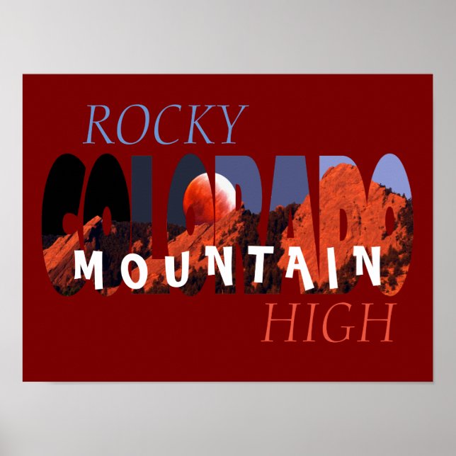 Colorado - Poster da Montanha Rochosa (Frente)