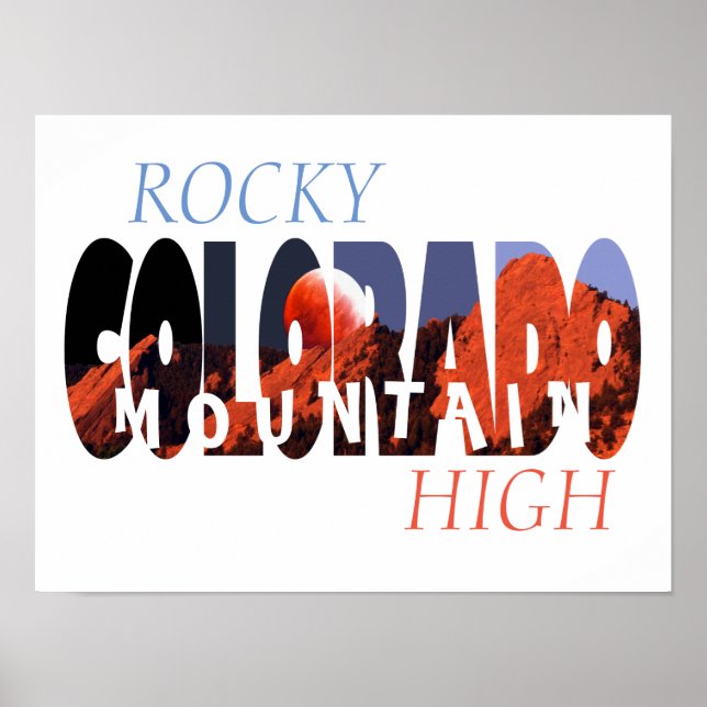 Colorado - Poster da Montanha Rochosa (Frente)