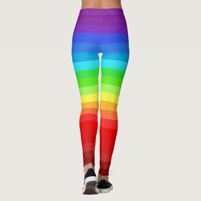 Colores do arco-íris Leggings Design (Verso)