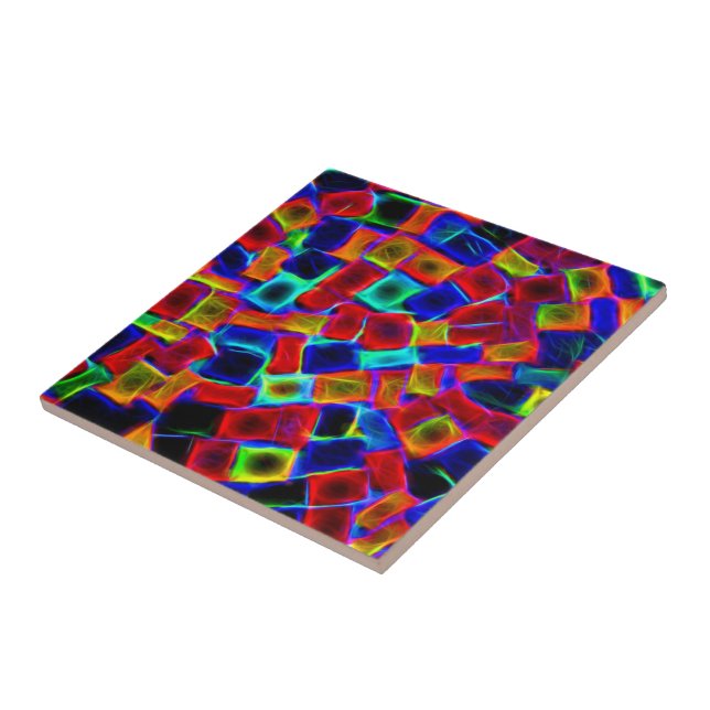 Colorful Abstract Bokeh Blocks Pattern (Lateral)