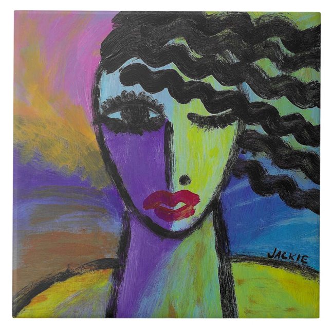 Colorful Abstract Female Portrait (Frente)