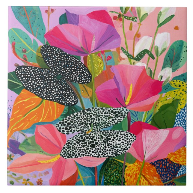 Colorful Abstract Floral Pattern (Frente)