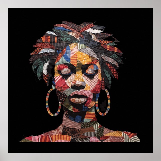 Colorful African Woman Poster (Frente)