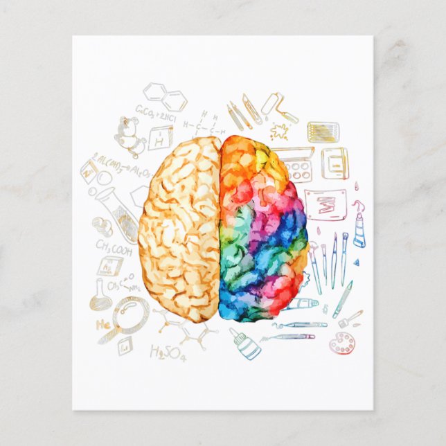 Colorful Brain - Science And Art - Neuroscience Ne (Frente)