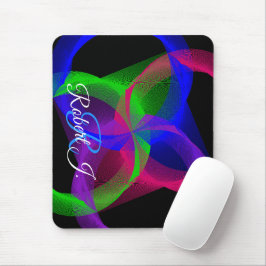 Colorful Circular Blend Geometric Mouse Pad