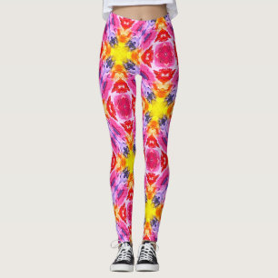 colorful diamond design leggings