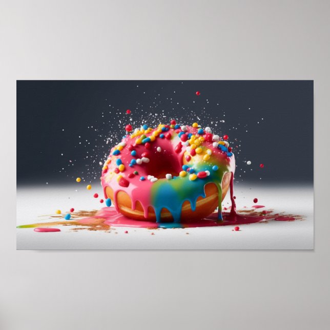 Colorful Donut - Instant Download Printable Poster (Frente)