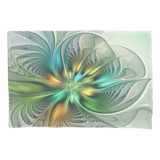 Colorful Fantasy Abstract Flower Fractal Art (Frente)