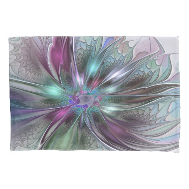 Colorful Fantasy Abstract Modern Fractal Flower (Frente)